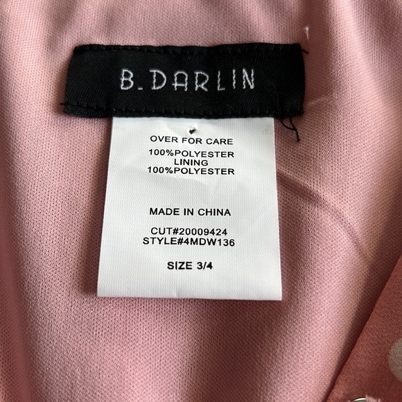 🌺B. DARLIN Pink Polka Dot Flirty Ruffle Dress Size  3/4🌺 - Picture 3 of 3